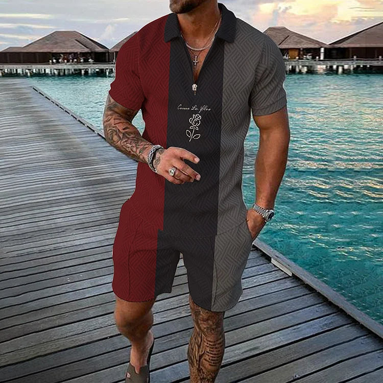 Camisola pólo e calções Venha brincar com a Rose Co-Ord