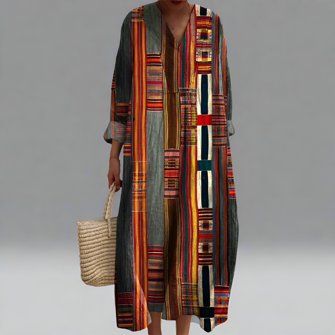 Frida — Vestido Geométrico Elegante