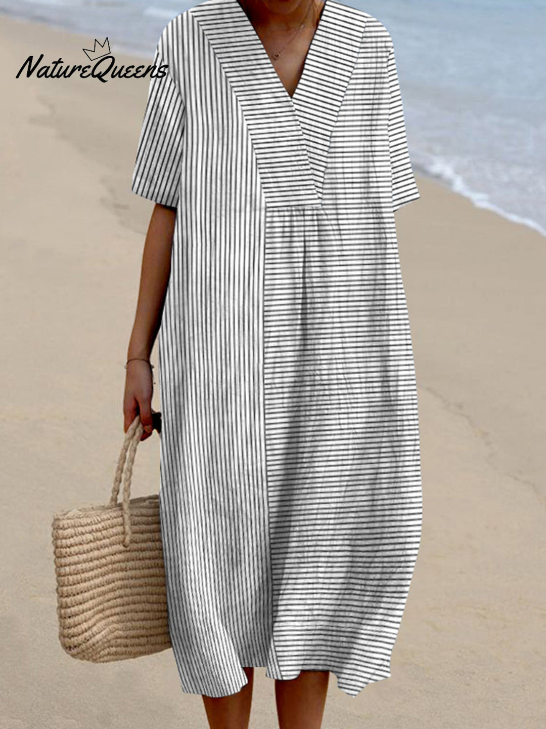 Isa | Vestido Vintage com Riscas