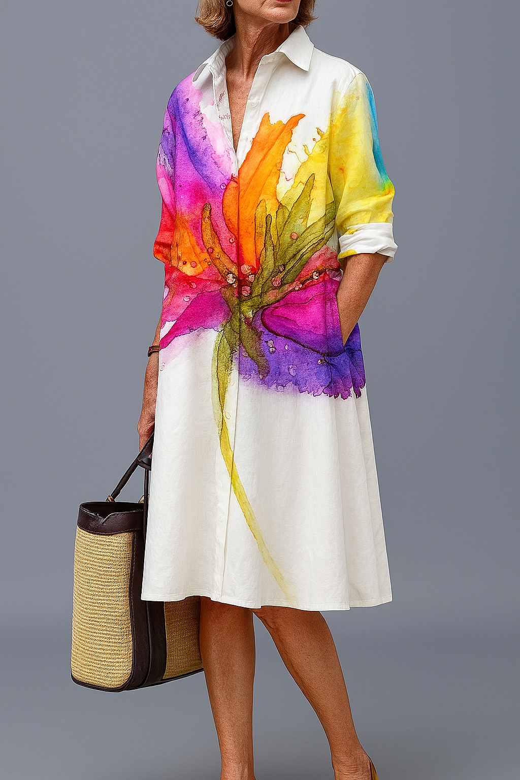 Doris | Vestido Midi Luxuoso para Conforto Veranil Despreocupado