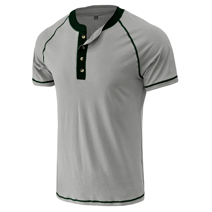 Camisa de algodão macio com mangas curtas