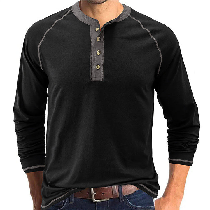 Camisa Henley em algodão macio
