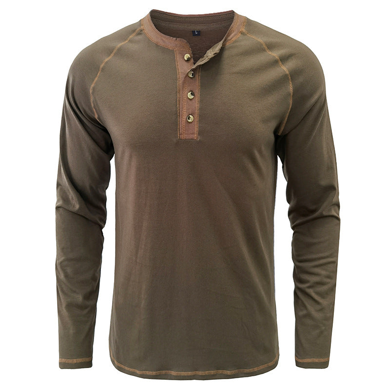 Camisa Henley em algodão macio
