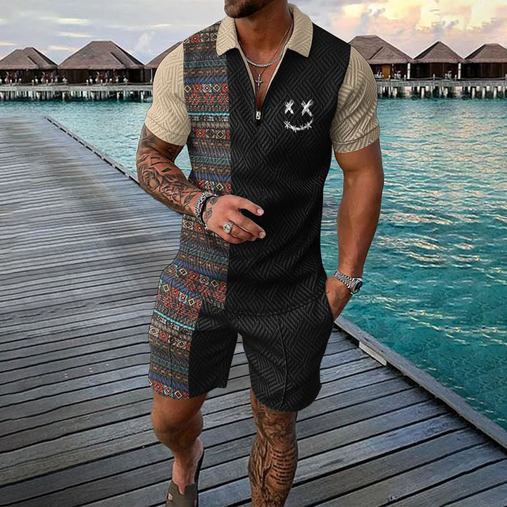 Camisola pólo e calções Viajante do tempo Co-Ord