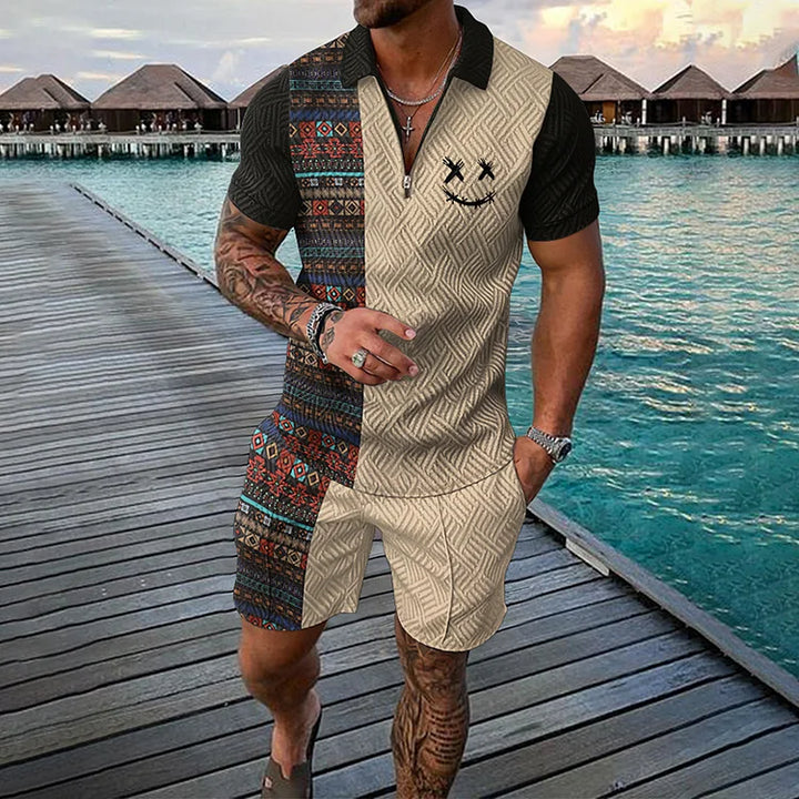 Camisola pólo e calções Viajante do tempo Co-Ord