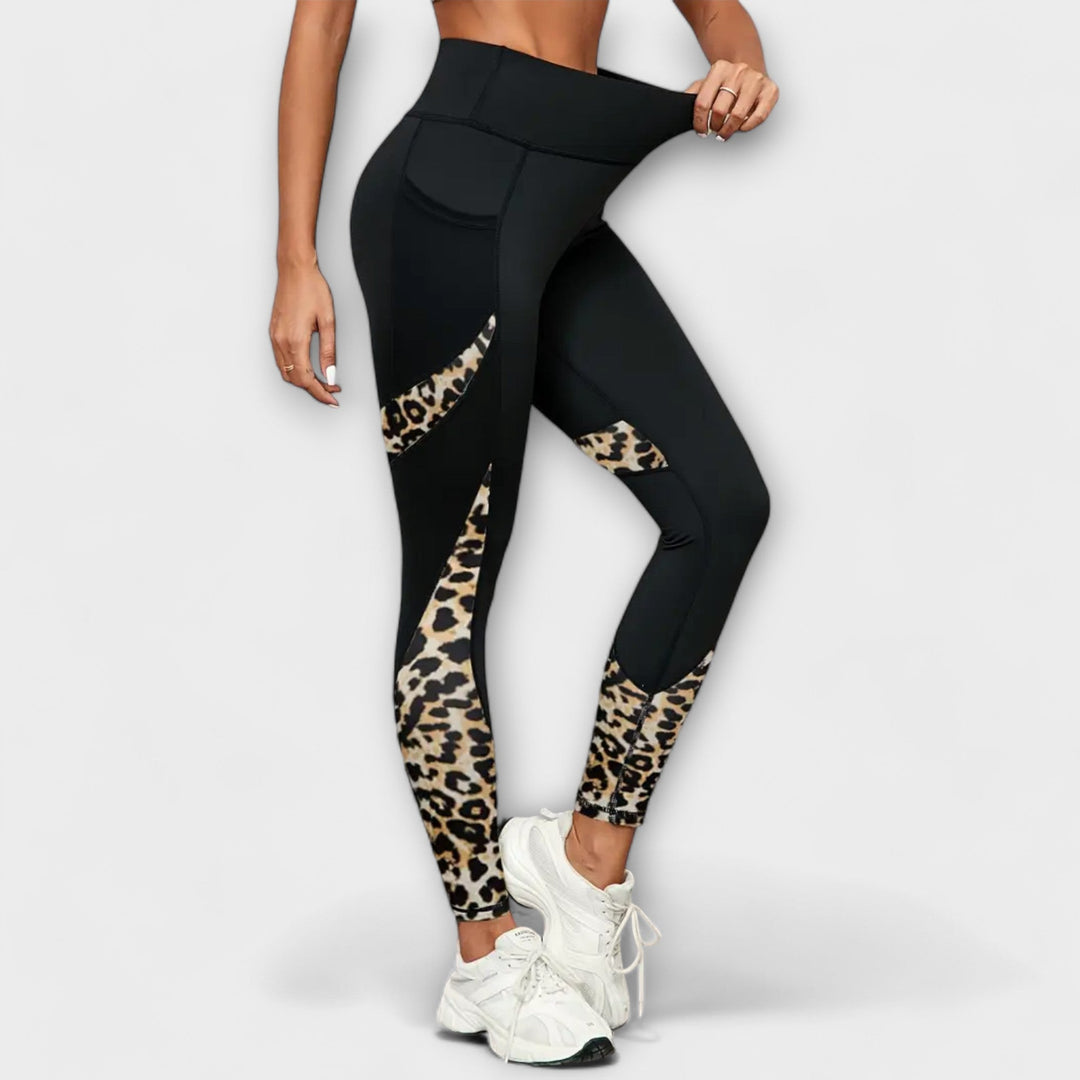 Carmo - Leggings de cintura alta com estampado de leopardo
