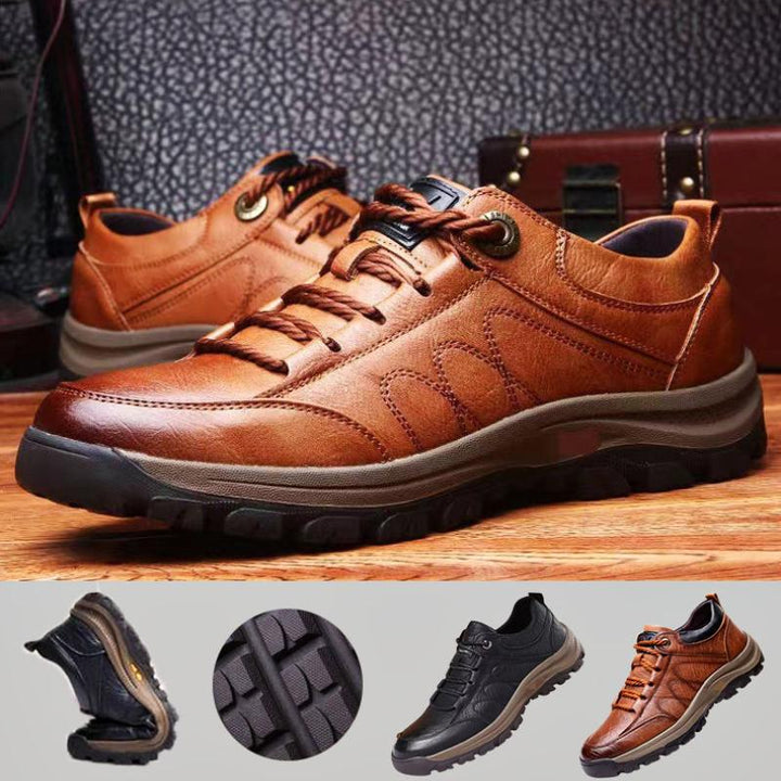 Matt - Sapatos masculinos casuais de couro costurados à mão