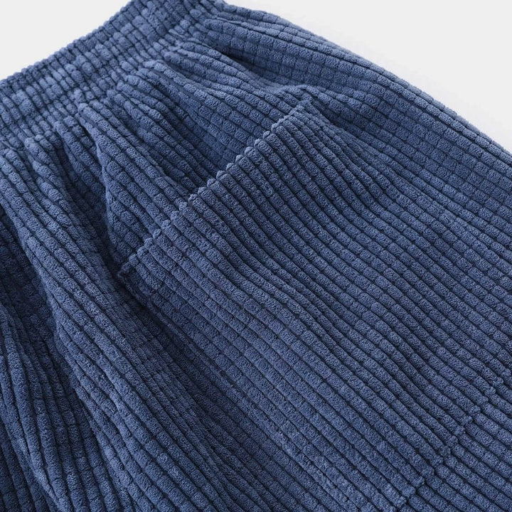 Jitsu - Calças de veludo às riscas Preto