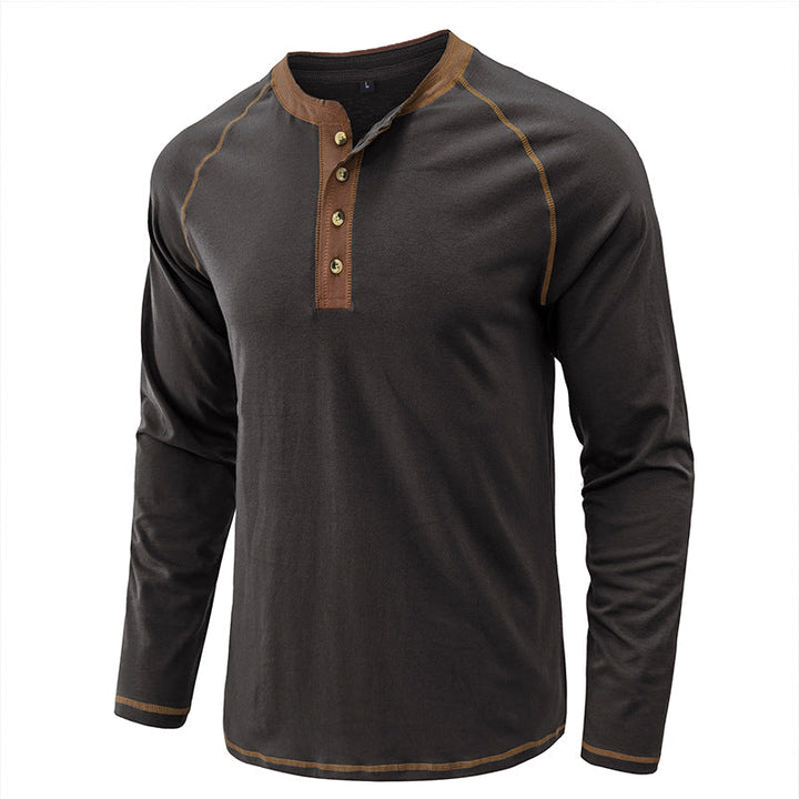 Camisa Henley em algodão macio