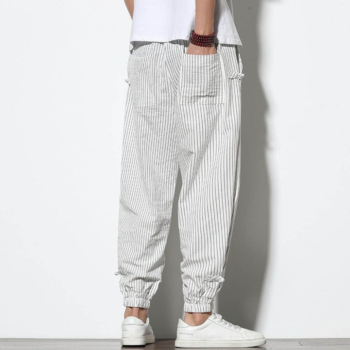 Tenshi - Calças de harém de conforto Branco
