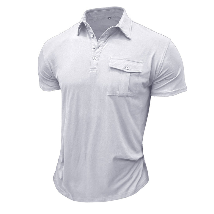 Camisa de algodão com bolsos