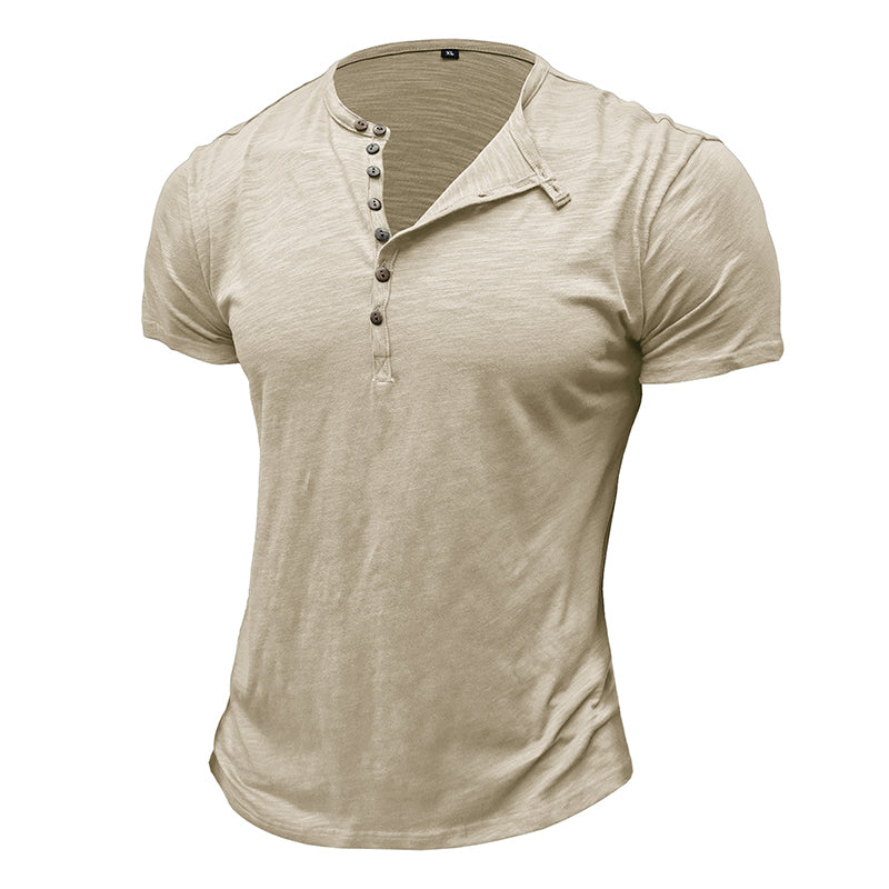 Camisa de manga curta em algodão