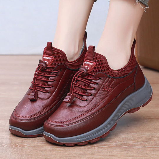 Mira Soft - Sapatos de Couro Grosso Antiderrapante e Impermeável