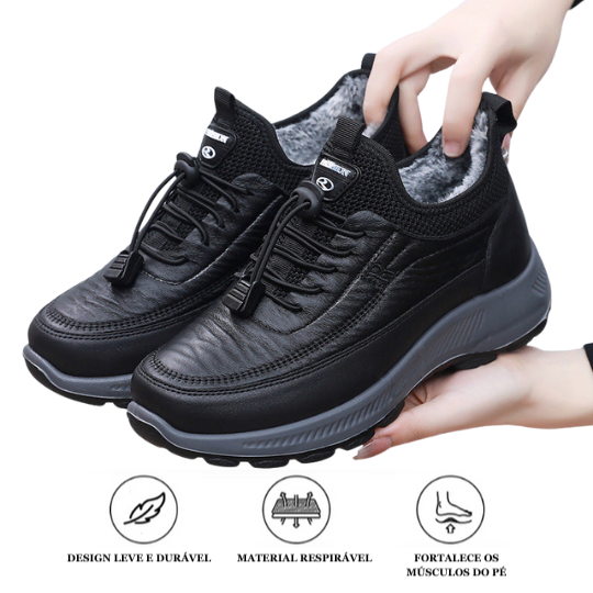 Mira Soft - Sapatos de Couro Grosso Antiderrapante e Impermeável