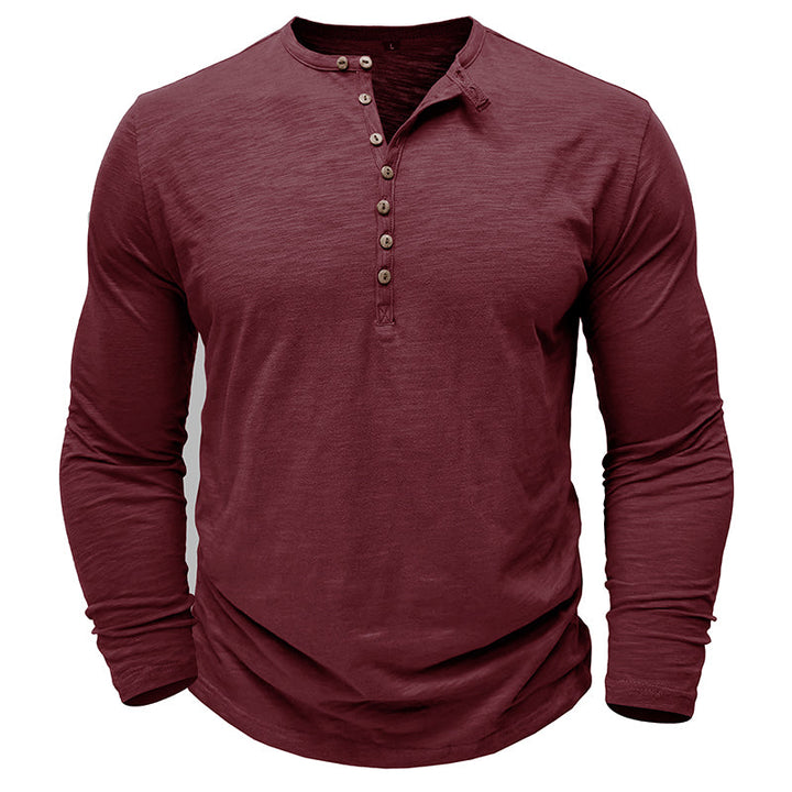 Henley - Camisa de manga comprida