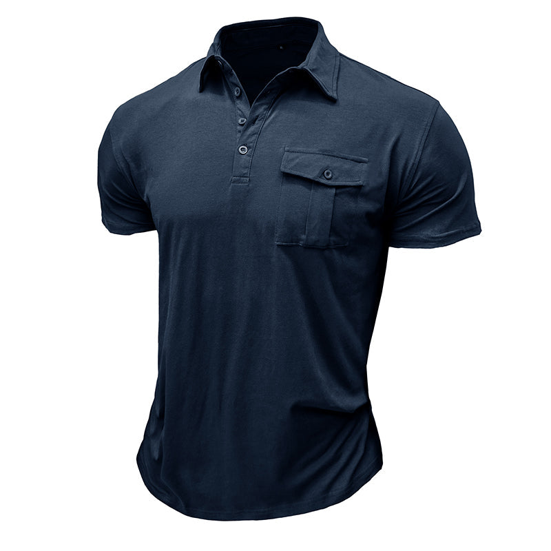 Camisa de algodão com bolsos