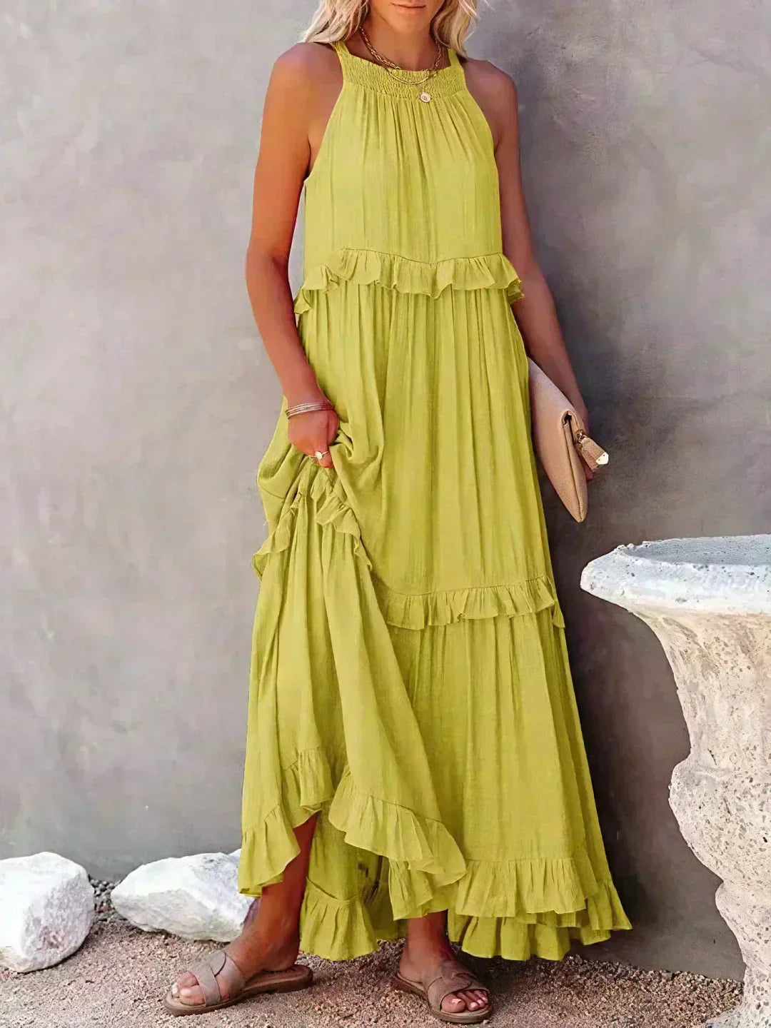 Madeline - Vestido Elegante com Folhos