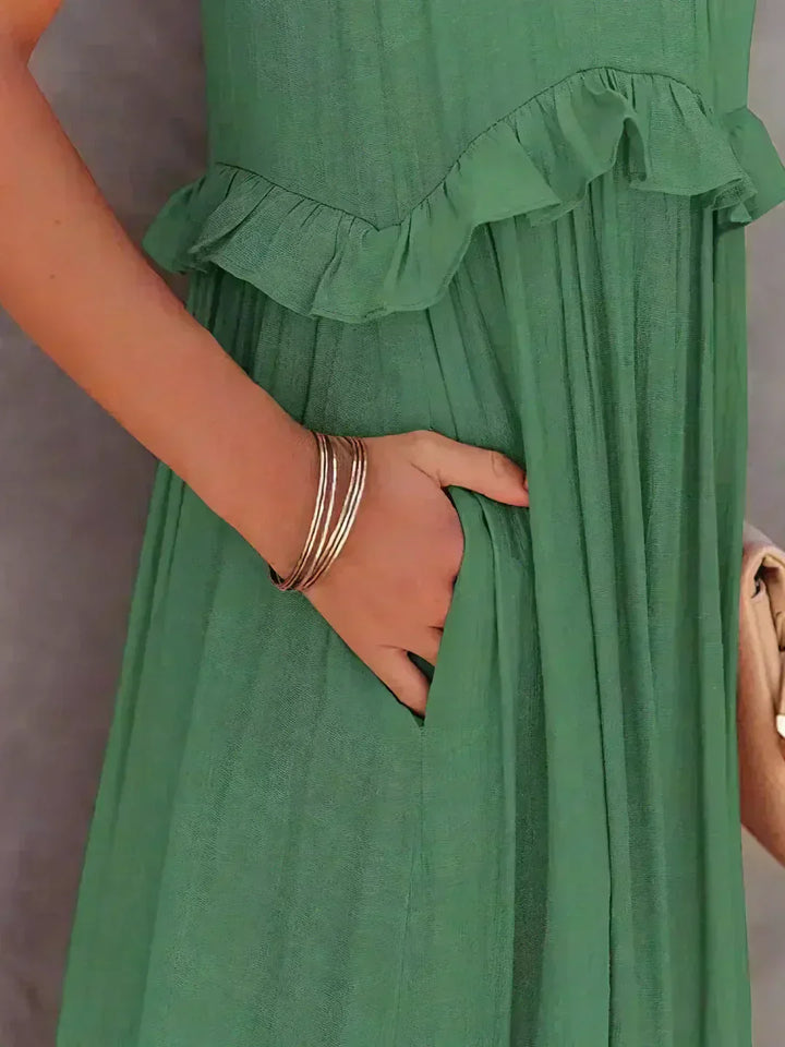 Madeline - Vestido Elegante com Folhos