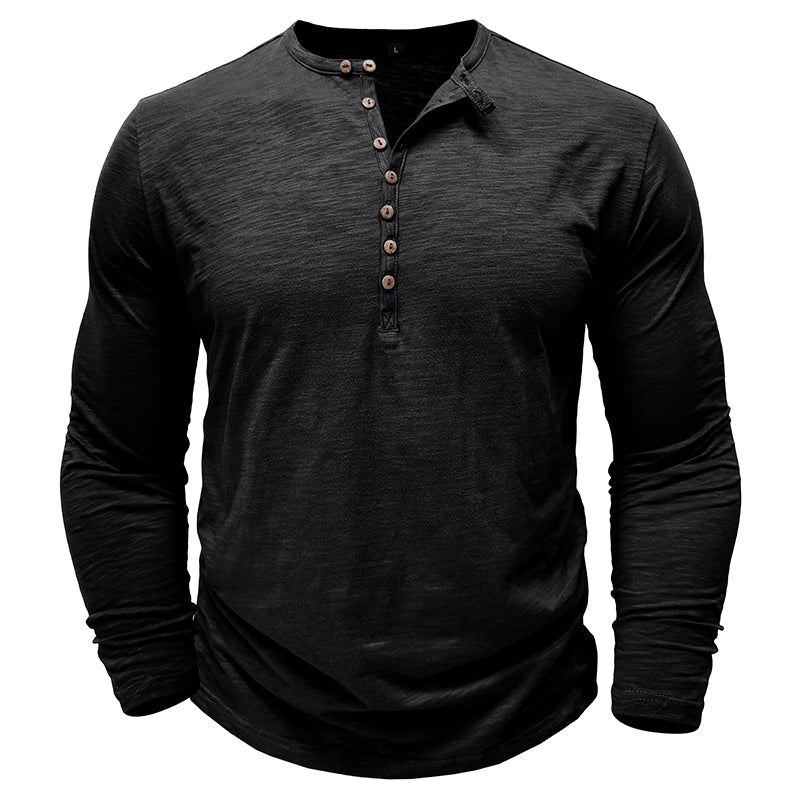 Henley - Camisa de manga comprida