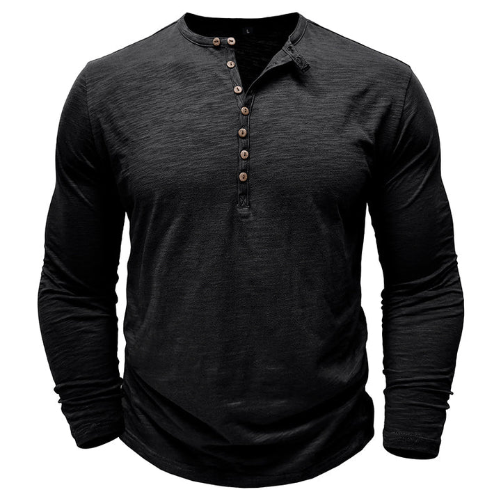 Henley - Camisa de manga comprida