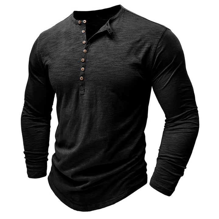 Henley - Camisa de manga comprida