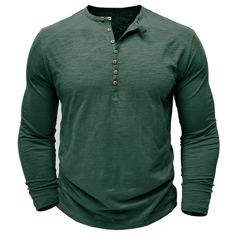 Henley - Camisa de manga comprida
