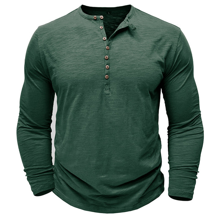 Henley - Camisa de manga comprida