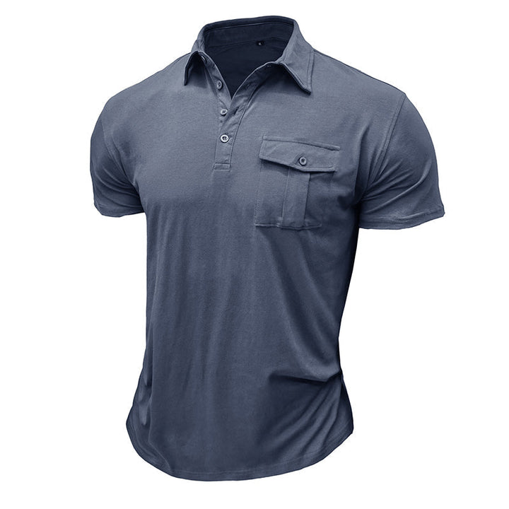 Camisa de algodão com bolsos