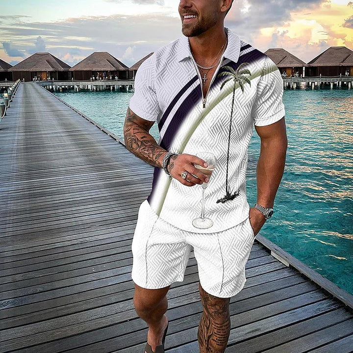 Camisa pólo e calções Tropicana Co-Ord