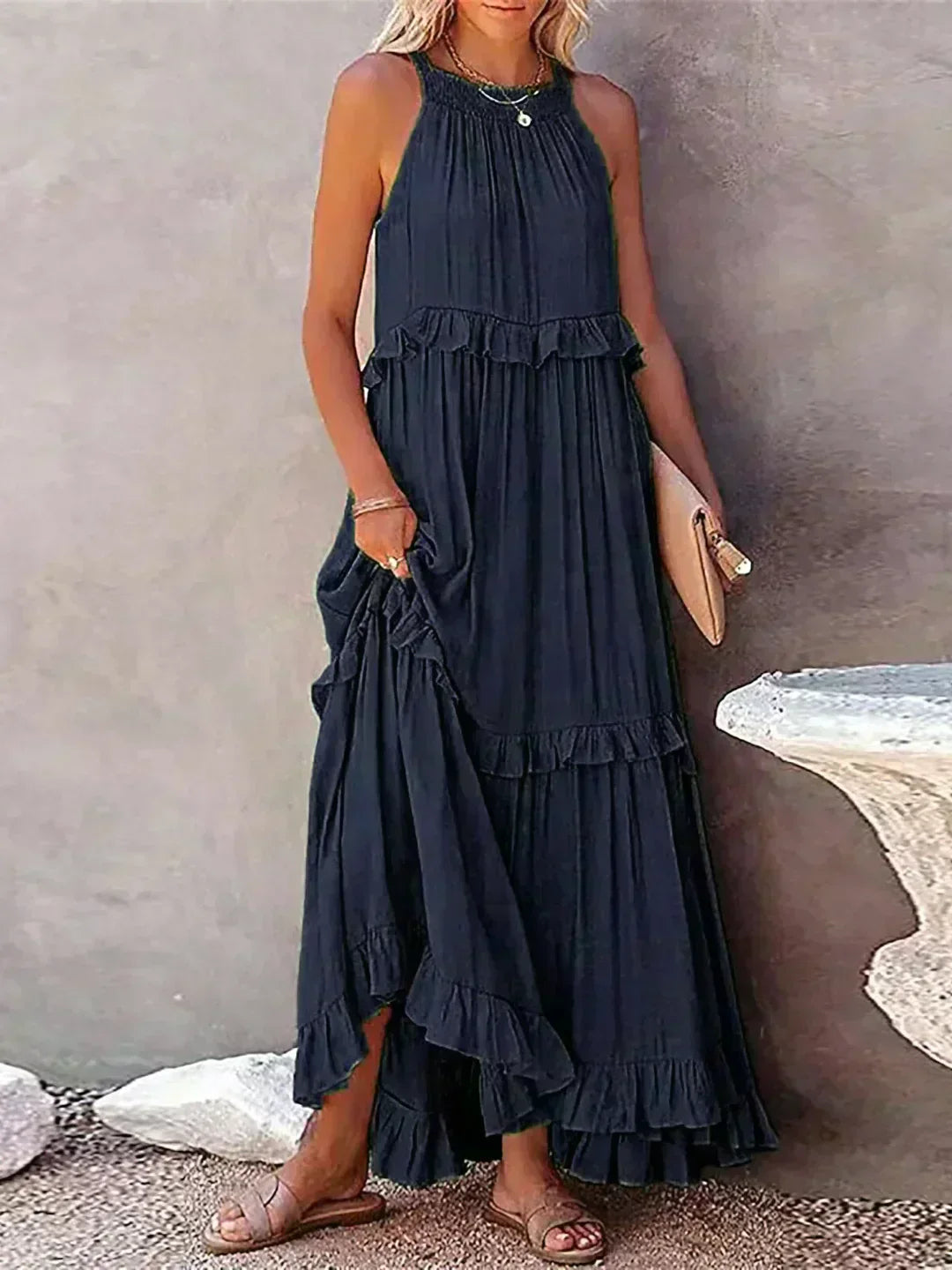 Madeline - Vestido Elegante com Folhos