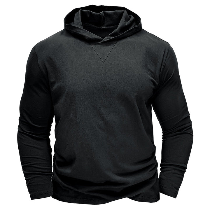 Camisa de algodão com capuz