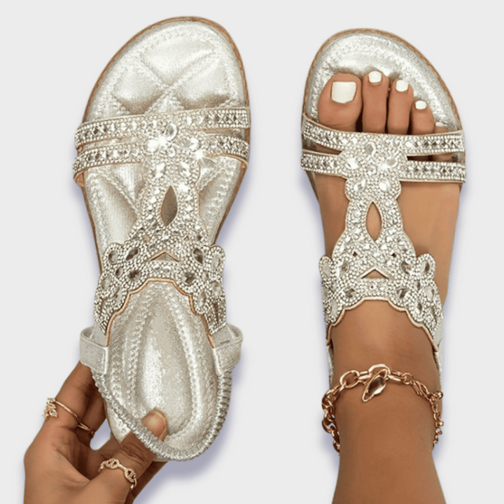 Franziska | Sandálias Boho Ortopédicas de Material Premium
