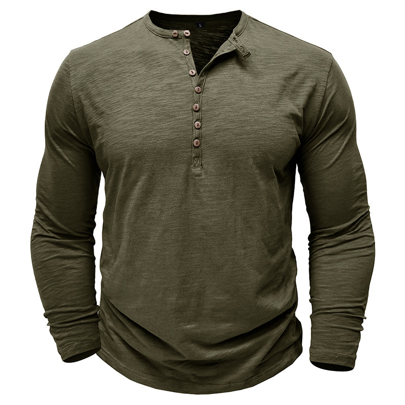 Henley - Camisa de manga comprida