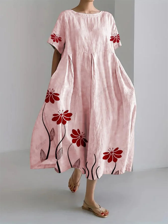 Sabrina | Vestido comprido floral com elegância natural e máximo conforto para todos os momentos informais