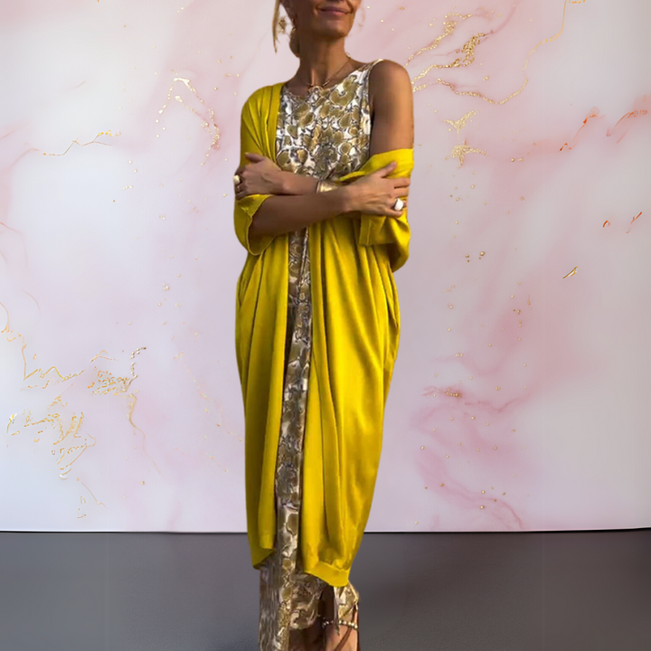 Sylvia - Vestido Elegante com Cardigã
