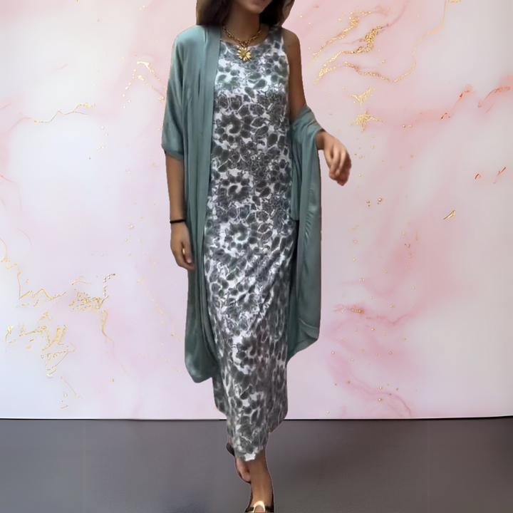 Sylvia - Vestido Elegante com Cardigã