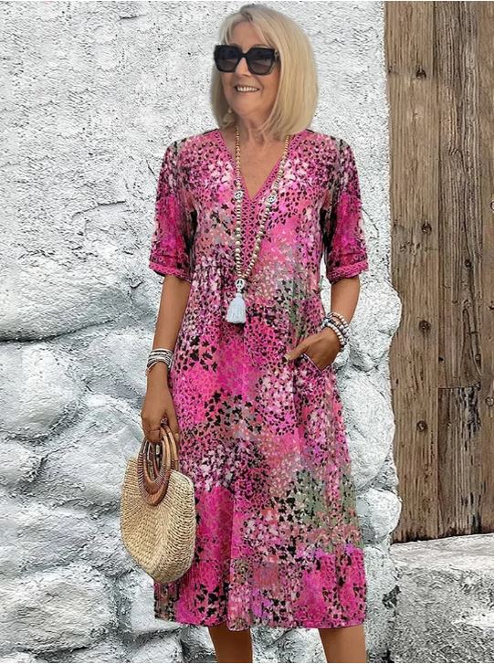 Harper | Vestido Vibrante de Comprimento Médio