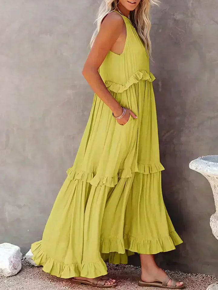 Madeline - Vestido Elegante com Folhos