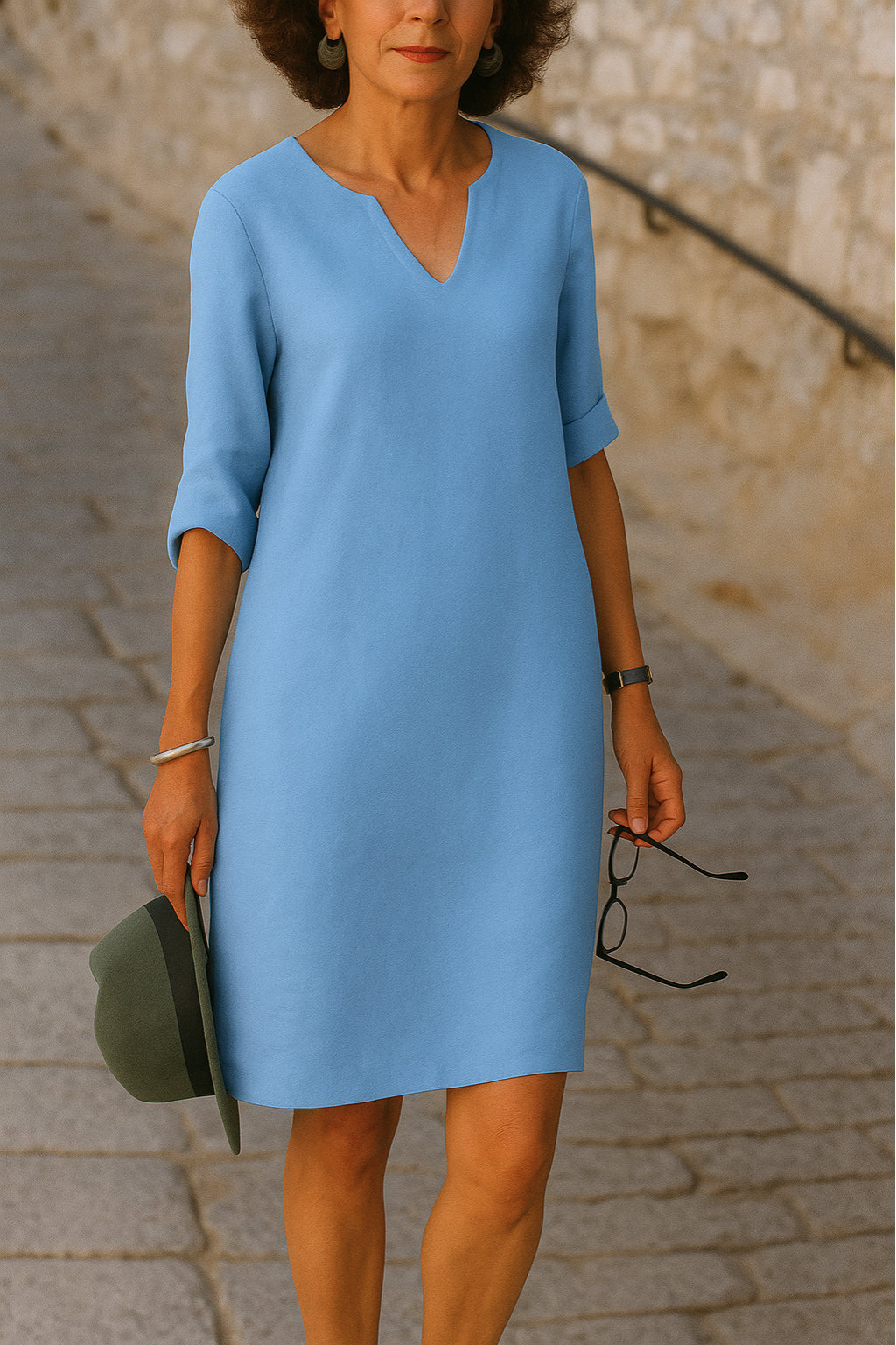 Lea – Vestido Elegante com Decote em V