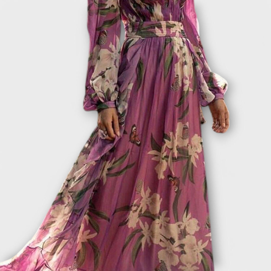 Cláudia - Vestido maxi elegante de alta qualidade