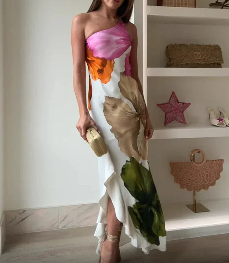 Vestido de cocktail de verão para mulher