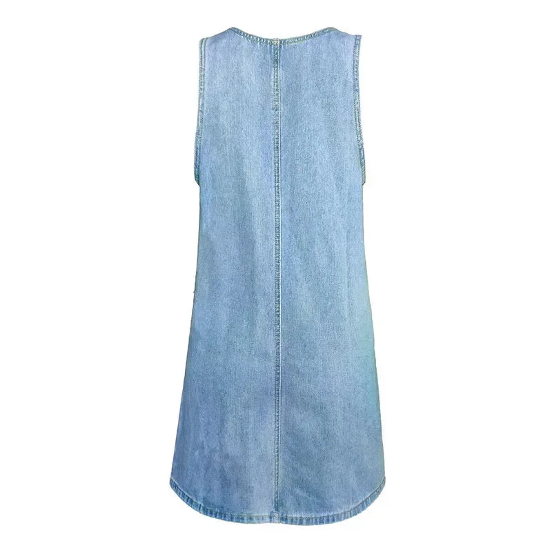 Mandy - Vestido Vaquero Práctico y Ligero