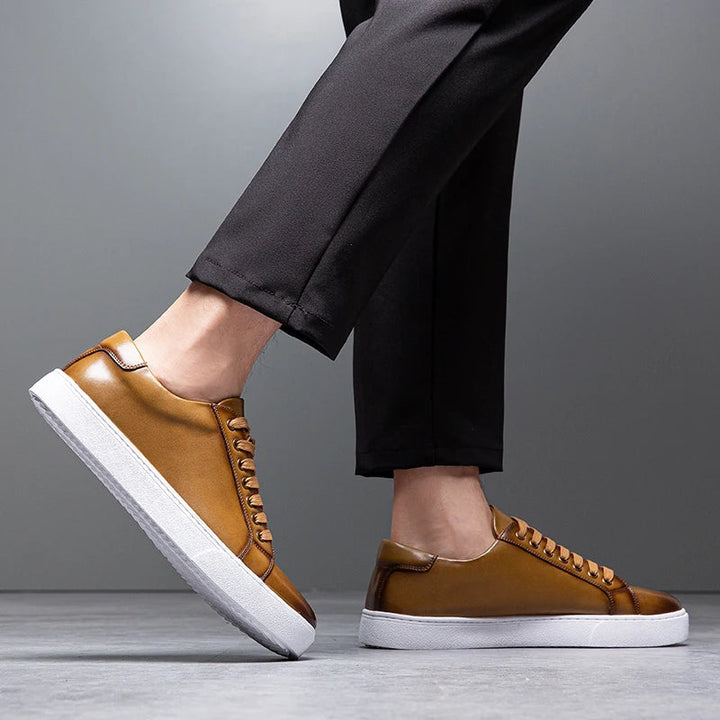 Troy - Tênis de couro masculino