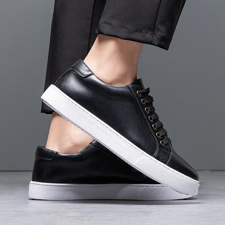 Troy - Tênis de couro masculino