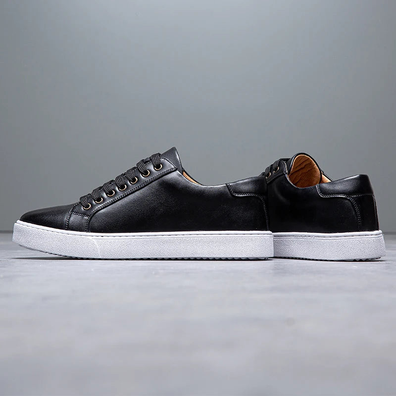 Troy - Tênis de couro masculino