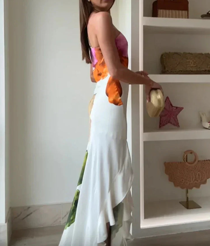 Vestido de cocktail de verão para mulher