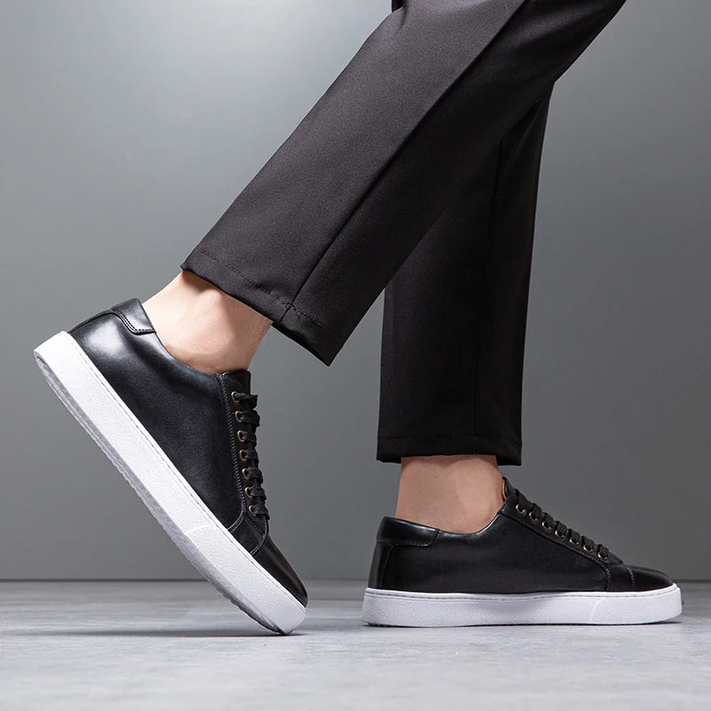 Troy - Tênis de couro masculino