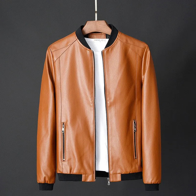 Troy - Jaqueta de couro casual