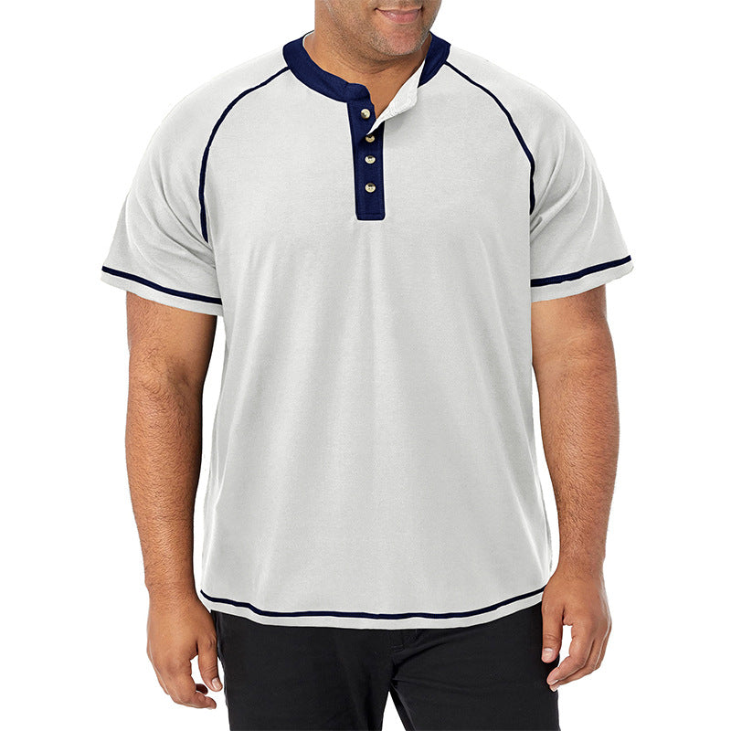 Camisa de manga curta em algodão macio em tamanho grande