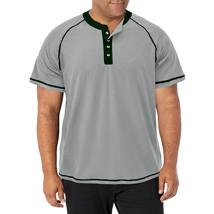 Camisa de manga curta em algodão macio em tamanho grande